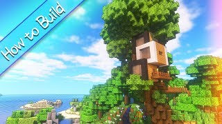 [OSHACRA] Part46 How to build compact modern tree house/おしゃクラ！ 超コンパクトモダンツリーハウスの作り方 （Minecraft）