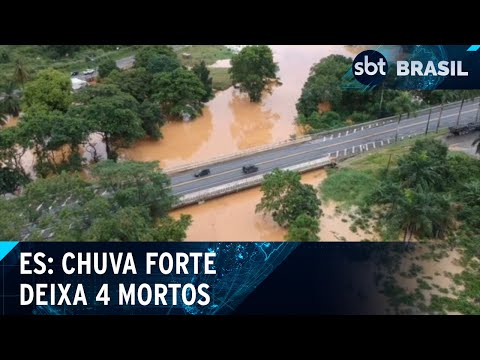 Chuva forte deixa 4 mortos no Espírito Santo | SBT Brasil (23/03/2024)