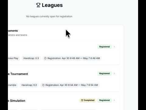 League/Tournament Builder