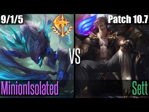 MINIONISOLATED KHA'ZIX vs SETT | KR DIAMOND 1 | Patch 10.7