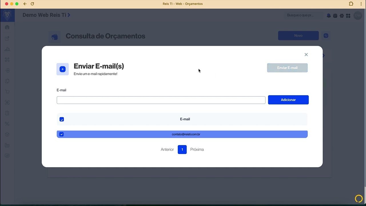 Lançar orçamento, condicional, PV e OS - Reis T.I Web