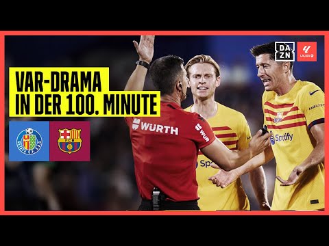 VAR-Drama in der 100. Minute: Getafe - FC Barcelona 0:0 | LaLiga | DAZN Highlights