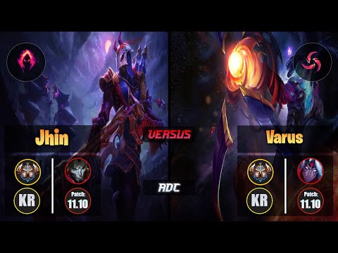 Challenger JHIN [Dark Harvest] (ADC) VS  VARUS - Challenger KR Patch 11.10