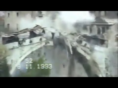 Snimci rušenja Starog Mosta u Mostaru | Recordings of the demolition of the old bridge in Mostar