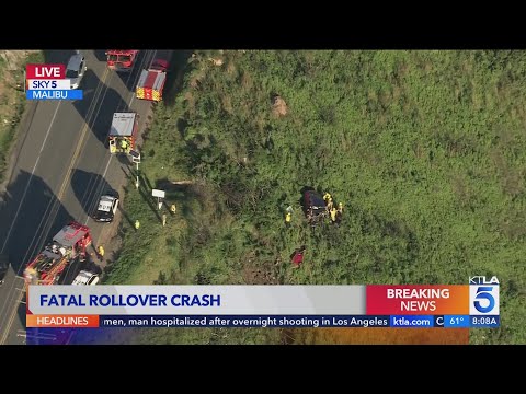 Fatal rollover crash shuts down Malibu Canyon Road near PCH