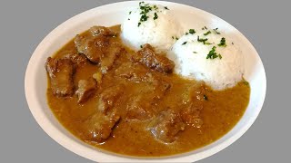 Hovězí na česneku s rýží recept
