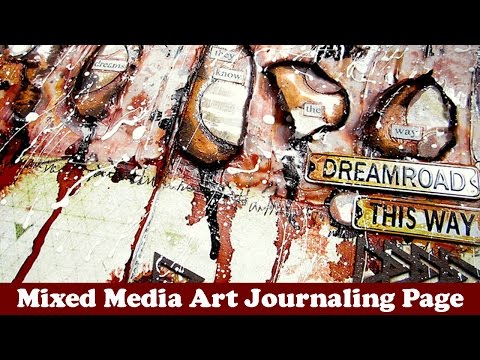 Art Journaling Page - Learn how to Follow your heart and intuition ** its ok to make mistakes--