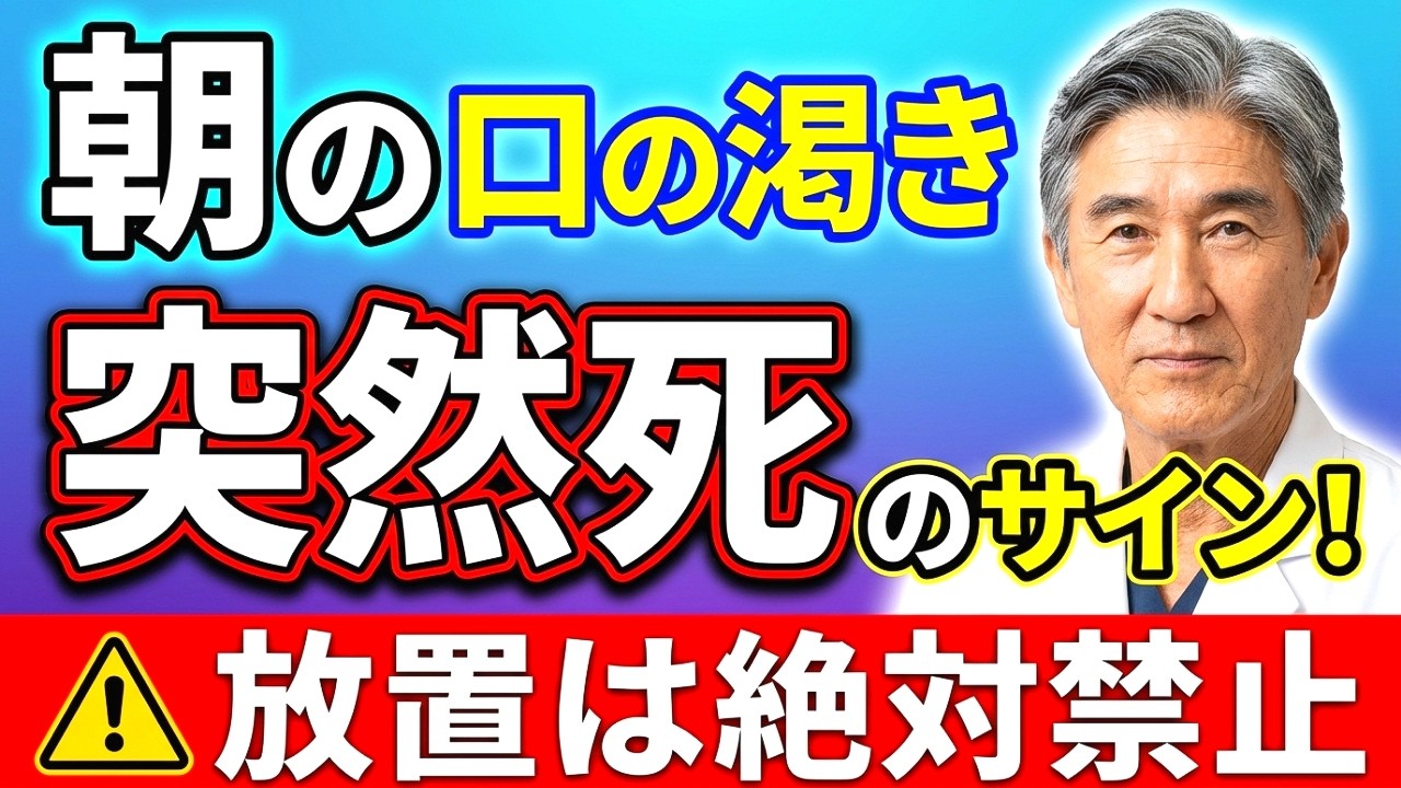 朝、口と唇がカラカラな人は要注意！放置すると「突然死」の危険。医師が教える7つのサインと、脳卒中・心臓病・糖尿病を未然に防ぐ健康の知恵