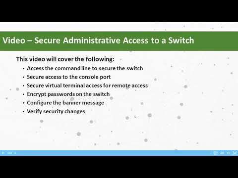 CCNA - Secure Administrative Access to a Switch