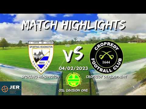 Sporting Headington vs. Cropredy Devs - MATCH HIGHLIGHTS 04/02/2023