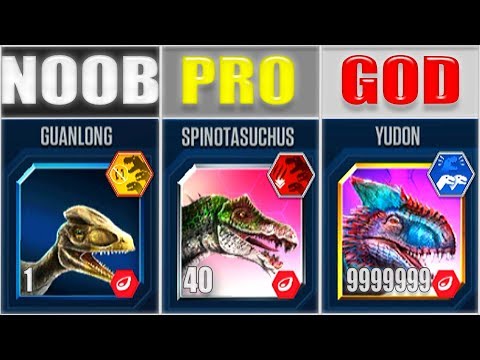 NOOB vs PRO vs GOD - YUDON 999 CODE 19 | JURASSIC WORLD THE GAME