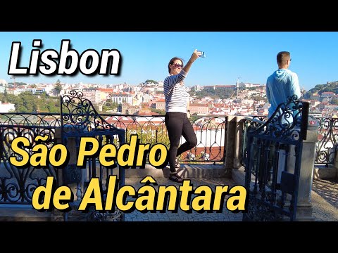 Miradouro São Pedro de Alcântara - Passeio a pé por Lisboa, Portugal [4K]