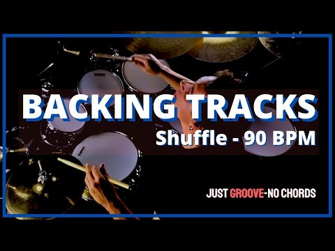 BACKING TRACK - SHUFFLE - 90 BPM - DRUM GROOVE