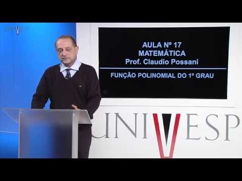 Matemática - Aula 17 - Função polinomial do 1º grau,