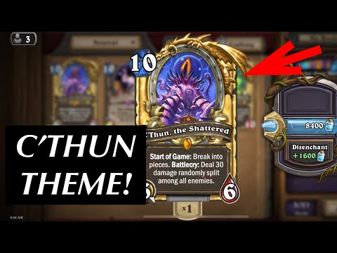 C’THUN THE SHATTERED Hearthstone Theme, Voice Line, & Golden Animation!