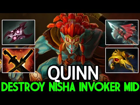 QUINN [Huskar] Destroy Nisha Invoker Mid Lane Battle Dota 2