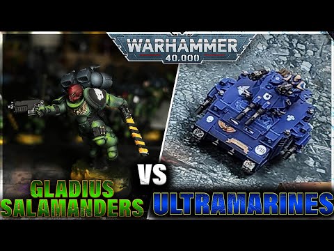 Salamanders (Gladius) vs. Ultramarines | Warhammer 40k | (March 2025)
