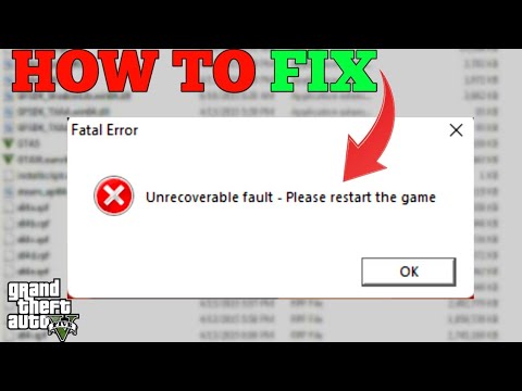 GTA 5 Fatal Error - Unrecoverable error please restart the game 100% fix