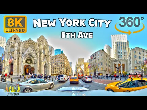 New York City - 5th Ave - VR 360 8K Video