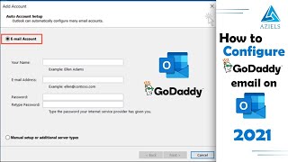How to configure Godaddy email on outlook 2021 | How to setup  outlook with godaddy email account