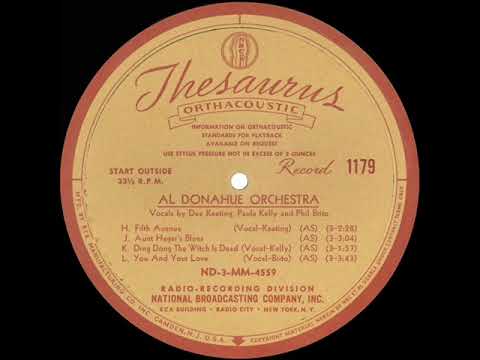 1940 Al Donahue (ET) - Fifth Avenue (Dee Keating, vocal)