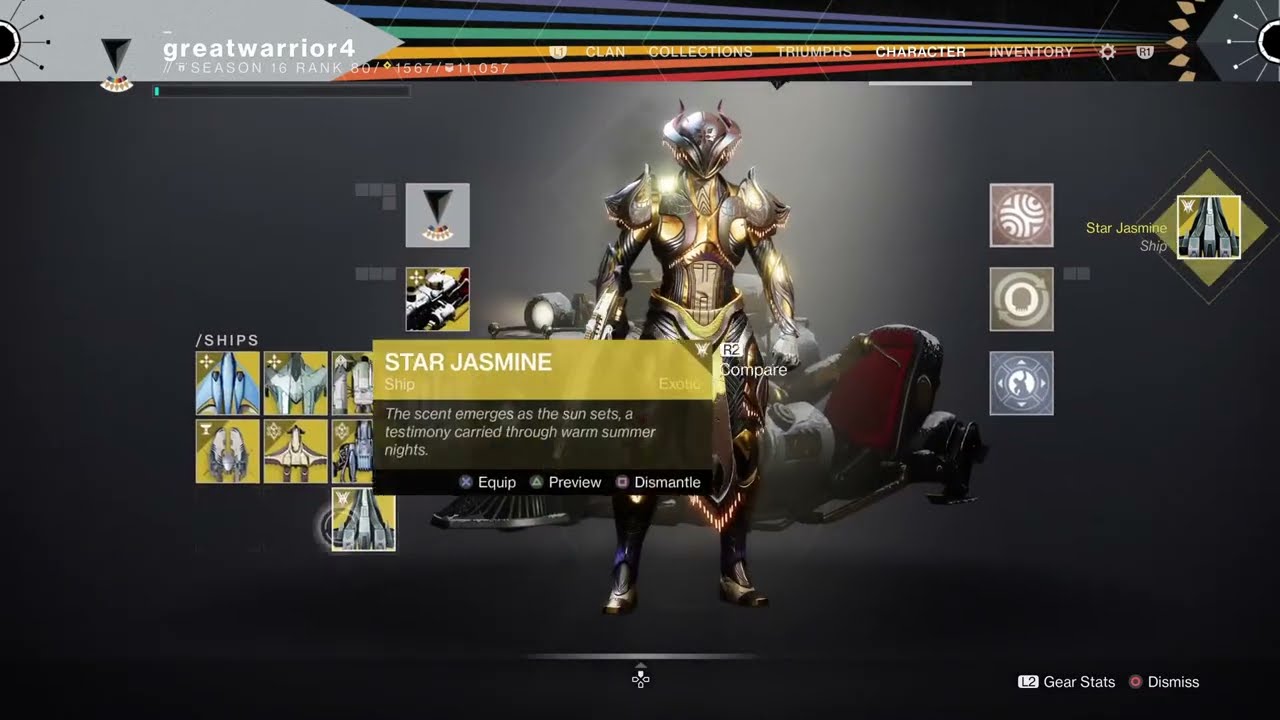 DESTINY 2 - HOW TO GET STAR JASMINE EXOTIC SHIP GUIDE !!