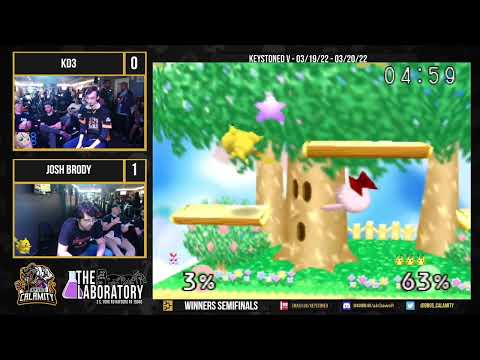 Keystoned V  Josh Brody Pikachu vs 16B KD3 Jigglypuff, C  Falcon  Winners Semifinals   Super Smash B