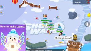How to create teams in Playtogether snow wars?