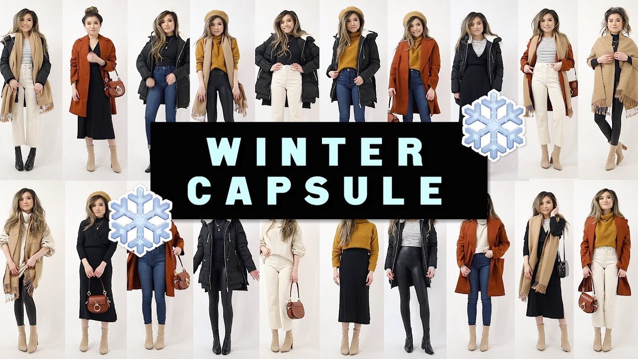 12 PIECES x 24 OUTFITS WINTER CAPSULE Wardrobe 2019 | Miss Louie