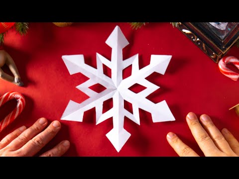 ✂️ How to Make a Paper Snowflake Easy and Quick ❄️❤️ Winter Craft DIY Tutorial