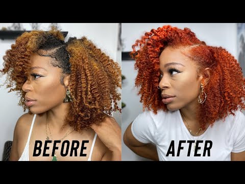 Coloring MY NATURAL HAIR GINGER AGAIN!! | with no...