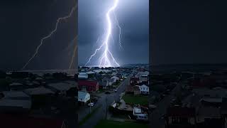 Insane Lightning Strike Caught on Camera! Shocking Aerial Footage ⚡🚁