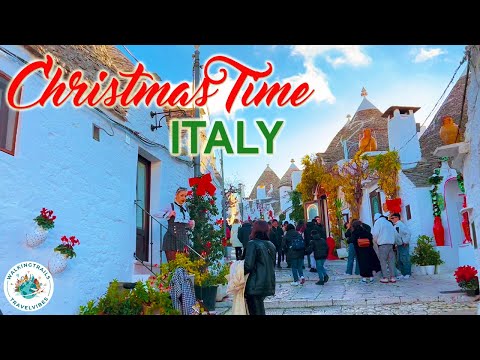Italy's Best Christmas Towns 🎄✨ - Locorotondo and Alberobello 4K Walking Tours with Captions