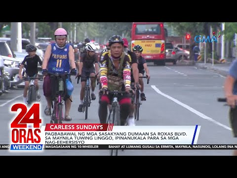 Pagbabawal ng mga sasakyang dumaan sa Roxas Blvd. sa Maynila tuwing Linggo,… 24 Oras Weekend