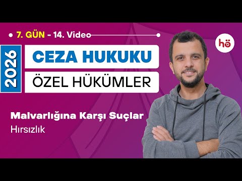 14) Ceza Hukuku Özel Hükümler - Malvarlığına Karşı Suçlar - Hırsızlık