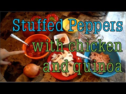 Healthy Slow Cooker Stuffed Peppers with Chicken and...