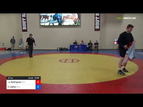 2018 Marine Corps US Open/UWW Junior Greco Roman 67 Rnd Of 32 - Juan Rodriguez (Inde) Vs. Thomas L