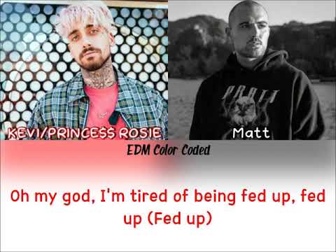 LVNDSCAPE x Cheat Codes - Fed Up (Color Coded Lyrics)