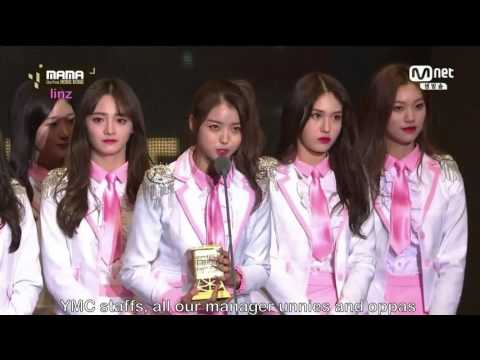 [ENGSUB] 161202 I.O.I Best New Female Artist Award Speech