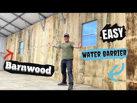THAT'S ALOT OF WOOD!  Best Metal shop interior wall DIY. Dream Garage build Ep.11