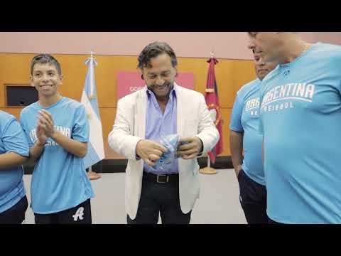 Sáenz felicitó a los niños salteños del seleccionado argentino U12 de Béisbol que representarán a Salta y Argentina en el Premundial