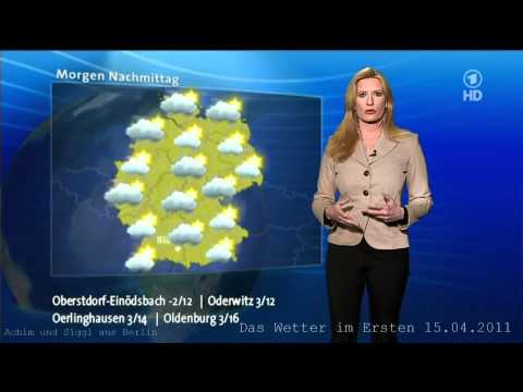 Claudia Kleinert 15.04.2011 - Das Wetter im Ersten fürs Wochenende in Deutschland