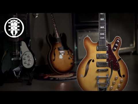 Eastwood Airline H78 Honeyburst w/ Original Hard case image 16