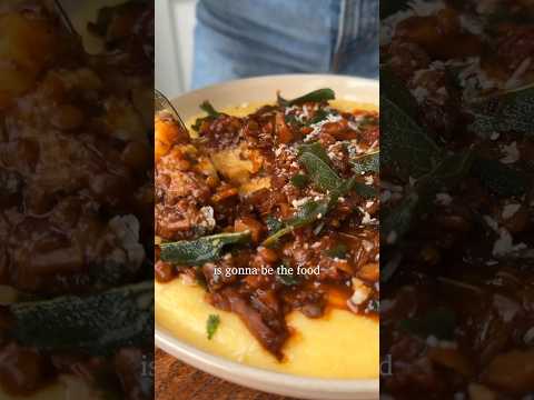 MUSHROOM RAGU & CREAMY POLENTA 🫶🏻 full recipe on my website ❤️