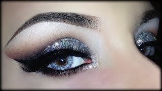 Sexy Christmas Cut Crease - 3D Silver Glitter Elegant Makeup Tutorial (Trucco Natale) 2014