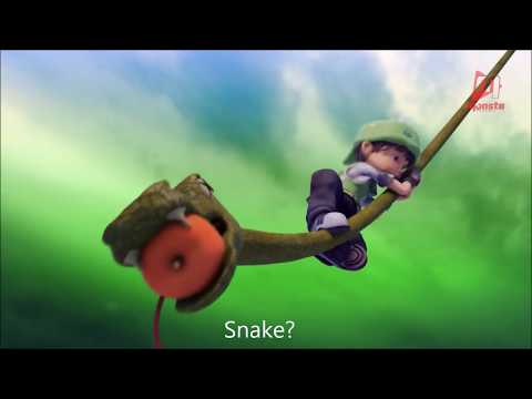 Boboiboy Galaxy Episode 9 Moment - Daun Afraid of Snake