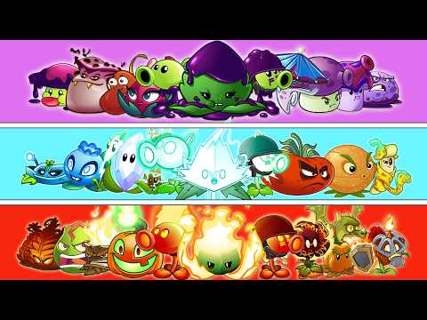 Team FIRE x POISON x ELECTRIC Battlez - Who Will Win? - Pvz 2 Team Plant vs Team Plant