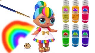 Rainbow BB DIY LOL Surprise Custom Makeover Painting Video - Do It Yourself Craft