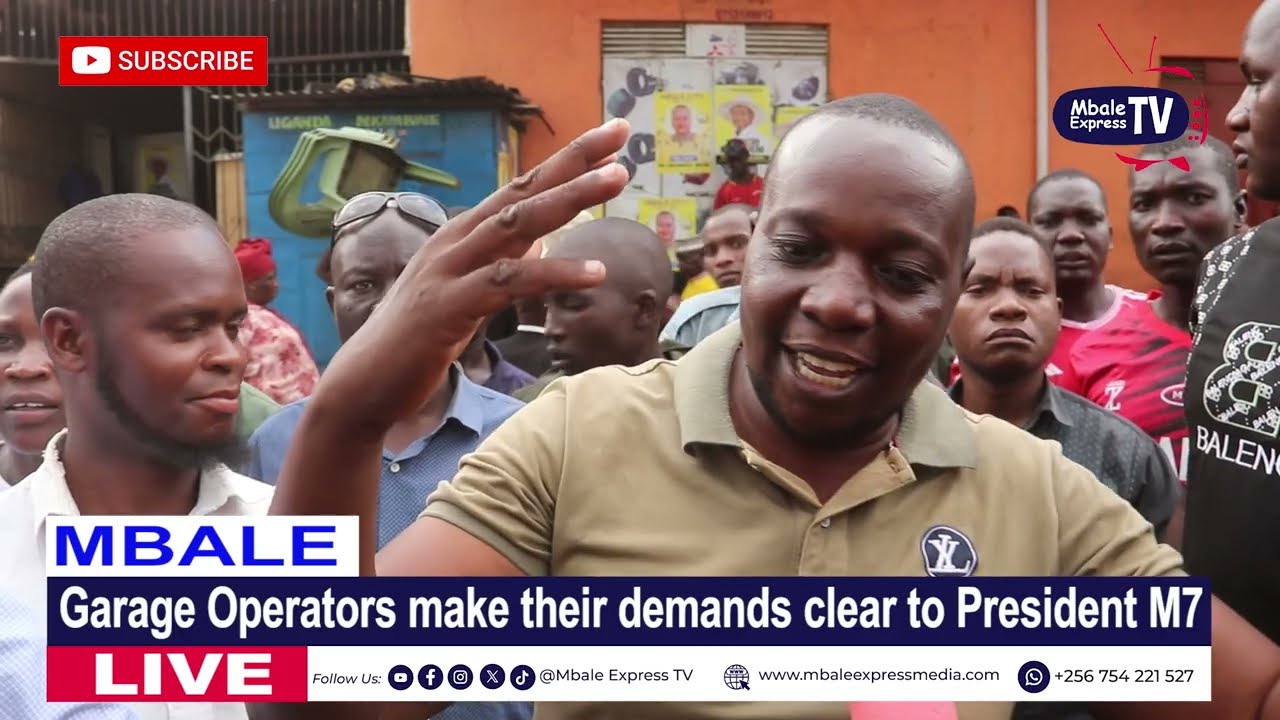 Mbale garage operators make their demands clear to President Museveni