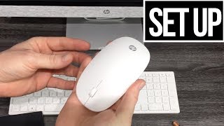 HP Mouse & Keyboard Set Up | Sync with HP Pavilion All-in-One 24-r159c, i5-8400T